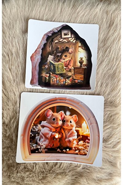 ceda art İkili su geçirmez Üç boyutlu fare duvar stickerı