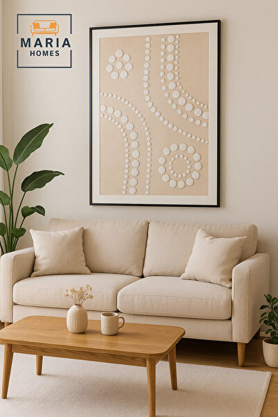 MARIA HOMES لوحة فنية جدارية حديثة ثلاثية الأبعاد - لوحة زخرفية هندسية باللون...