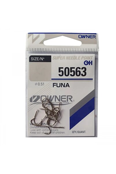 Mimteam Owner Hook 50563 FUNA, Paleta, Treble Hook, Bronze, 16 pcs