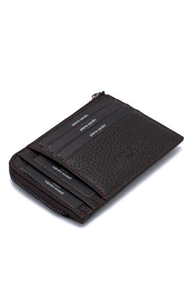 Pierre Cardin Brown Unisex Leather Card Holder 1750P3X