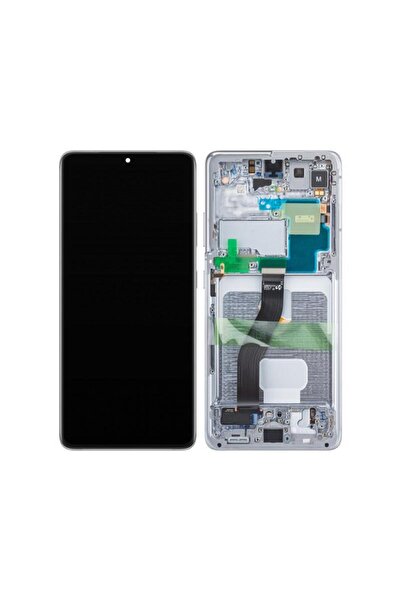 Samsung Display cu Touchscreen Galaxy S21 Ultra 5G G998 cu Rama Argintiu Service Pack GH82-26035B