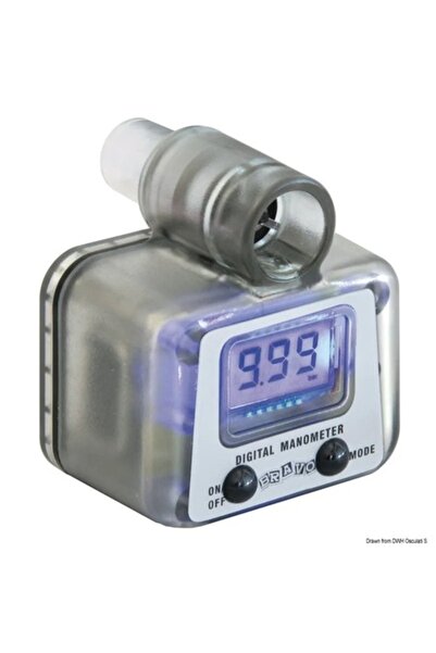 OSCULATI Portable Digital Pressure Gauge for Pneumatics, 0-999 mbar, 10 mbar Resolution