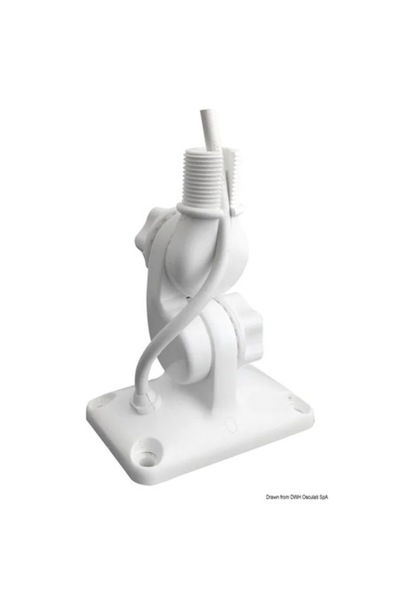 TNG Outdoor Bază Glomex cu cablaj integrat pentru antene VHF/GPS, nailon ranforsat, articulație