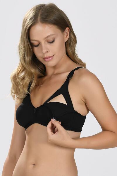 M MERC Giyim Black Seamless Nursing Bra