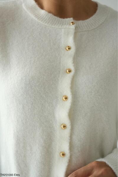 CADDELAMODA Women's Buttoned Soft Cardigan