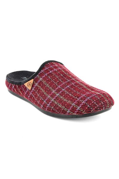 Muya Davis 33802 Anatomical Felt Men's Slippers Burgundy