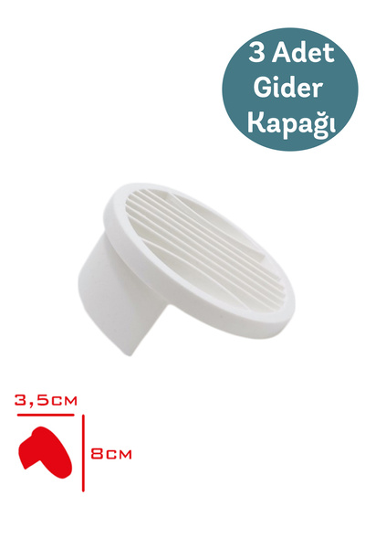 incirop Gider Kapağı 3 Adet – Yer Süzgeci & Izgara Gider Kapağı, Balkon Banyo...
