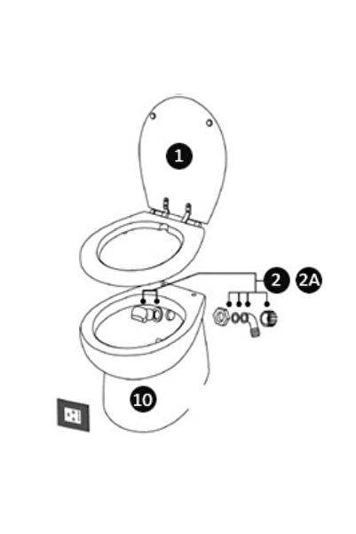OSCULATI Gasket kit with spare valves for electric toilets -