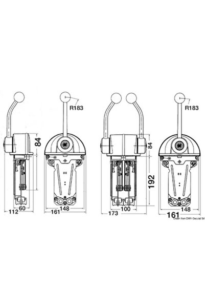 TNG Outdoor Нископрофилна кутия за управление с два мотора B302CR, дроселова ...
