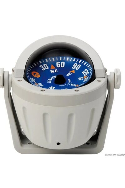 OSCULATI Zenit Riviera BZ2 AVG Compass, High Speed, Grey Housing, 12V Illumination, Rose/Blue