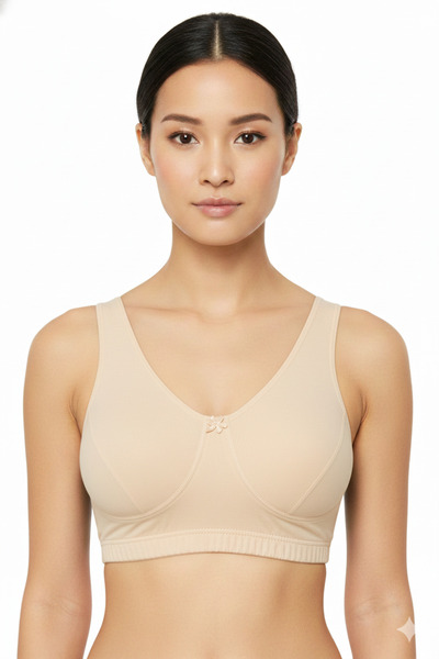 EBRULİ LİNGERİE قميص نصف داخلي من القطن الممشط لامبادا