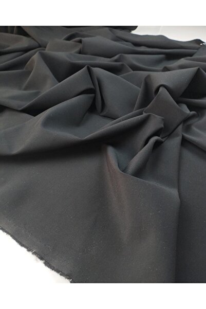 Kumaş Parça جيرسي إنترلوك باللون الأسود (العرض 130 سم × الطول 325 سم)