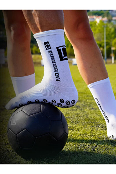 Shuttle Park Special Series White Anti-Slip Silicone Towel Sole Design Comfortable Stitch-Free Match Pro Football Athlete Socks