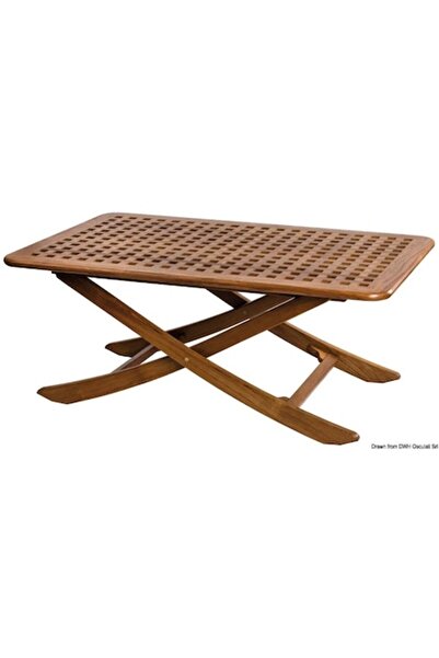 OSCULATI Masă pliabilă ARC din lemn de tec, 110x70 cm, reglabilă pe trei înălțimi