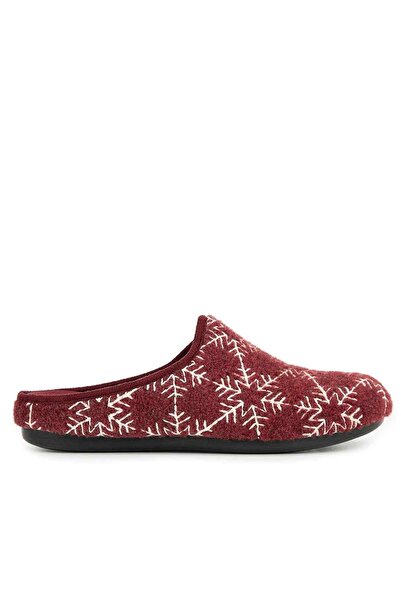 Muya Bilis 36912 Anatomical Felt Women's Slippers Burgundy