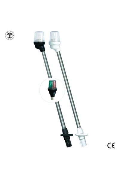 GFN Stâlp de iluminat telescopic, 540 mm, culori roșu, verde, alb, carcasă neagră