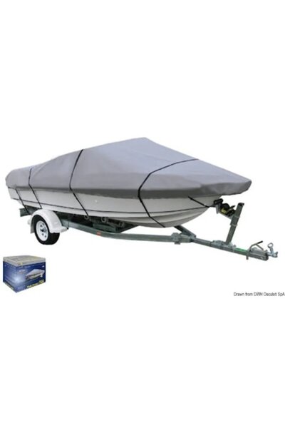 TNG Outdoor Universal Multifunctional Gray Boat Cover 450/540 cm, Robust Polyester, Breathable, UV Resistant