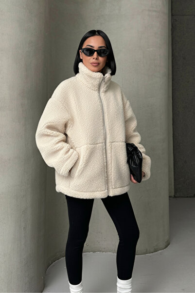 ALFUDO Moda Collection Дамска яке с яка и джобове от флис