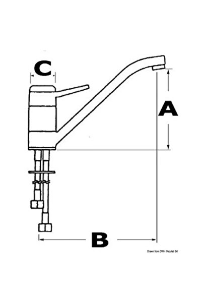 TNG Outdoor Olivia Monobloc Bathroom Faucet, Mixer with Ceramic Valve and Swivel Spout for Bathroom Sinks