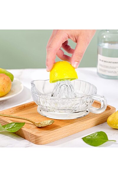 Fatma'nın Düşler Atölyesi Cam Limon Sıkacağı Narenciye Sıkacağı Cam Çok Amaçl...