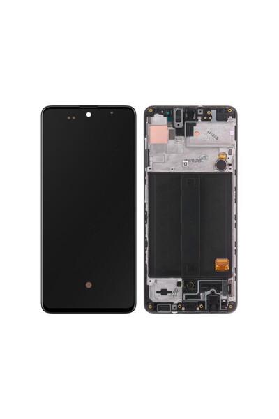 Samsung Display cu Touchscreen Galaxy A51 A515 cu Rama Negru Service Pack GH8...
