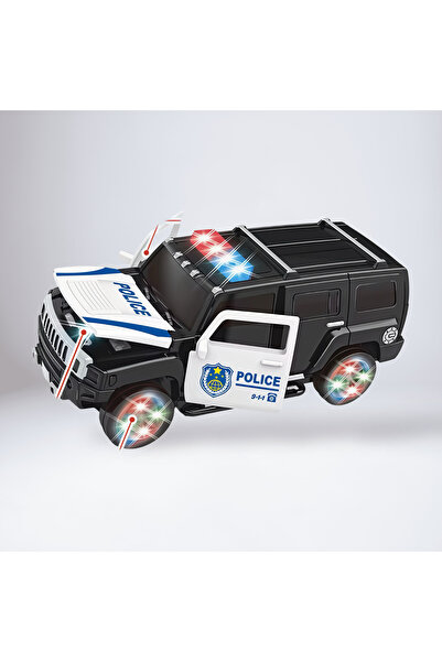 Universul Jucăriilor Police Car with Lights & Sounds – Open Doors, Moving Hood, Bump & Go – Interactive Toy 3+
