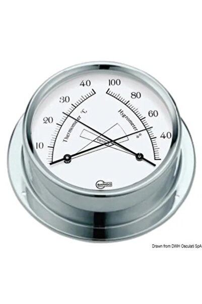 OSCULATI Higrotermometru Barigo Regatta, alamă cromată - cadran alb