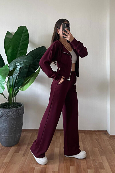 Nazline Women's Sweatshirt Sweatpants 2-Piece Top and Bottom Set