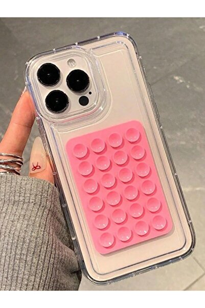 Caselya طقم حافظة شفافة وحامل هاتف لاصق لآيفون 11 مكون من قطعتين