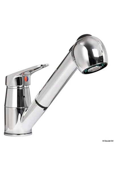 OSCULATI Baterie Olivia cu o singură manetă, duș detașabil, furtun flexibil 120 cm, jet dublu, pentru bucătărie și baie