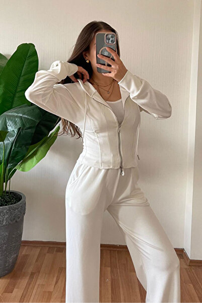 Nazline Women's Sweatshirt Sweatpants 2-Piece Top and Bottom Set