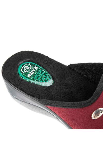 Muya Darcie Anatomical Heel Is Upright. Women's Slippers Burgundy