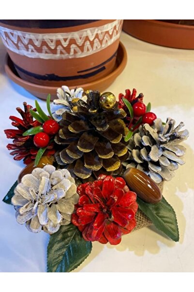 Marrone Χριστουγεννιάτικο στολισμό τραπεζιού με χριστουγεννιάτικο στολίδι με χριστουγεννιάτικο στολίδι