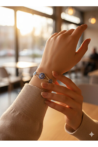 neşe silver Mineli Mardin hasır bileklik 925 ayar