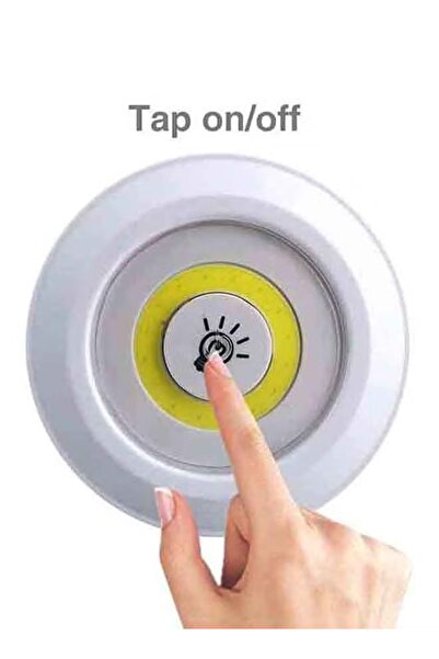 Generic Wireless LED under-cabinet lighting set with remote control, 3 pieces, white, 10x10x9cm