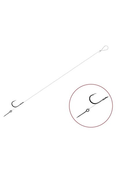 DELPHİN Montaj FLR Sting Feeder, Fluorocarbon 0.22 mm, Cârlig HKD Chinu, 6 bucăți, 12 cm