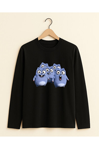 fasardi Grizzy and the Lemmings Printed Long Sleeve Regular Fit Unisex Kids T-Shirt
