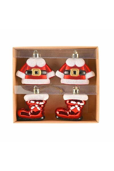 Bravo Hanging Christmas New Year Tree Ornament Santa Claus Clothes Christmas New Year Santa Clothes Ornament