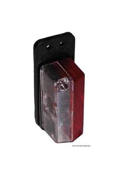 TNG Outdoor Side clearance light, rubber base, White/Red