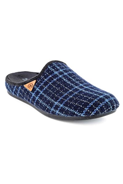 Muya Davis 33802 Anatomical Felt Men's Slippers Navy Blue