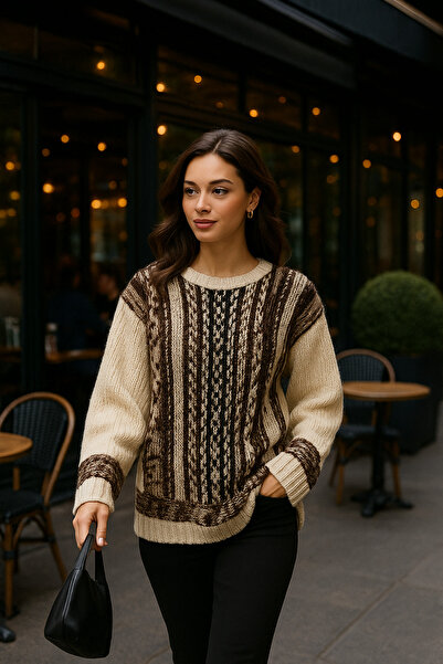 LEOF Premium Ethnic Pattern Sweater