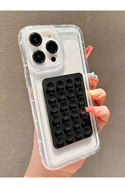 Caselya حافظة شفافة لهاتف آيفون 11 برو ماكس مع حامل هاتف لاصق ذو شفط، مجموعة ...