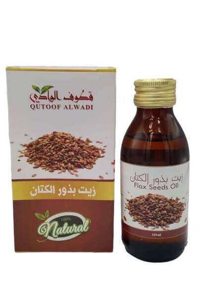 Qutoof Alwadi زيت بذور الكتان 125مل