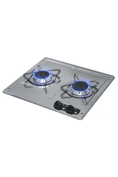 CAN Stainless steel cooktop unit, 2 burners, 380x360 mm -