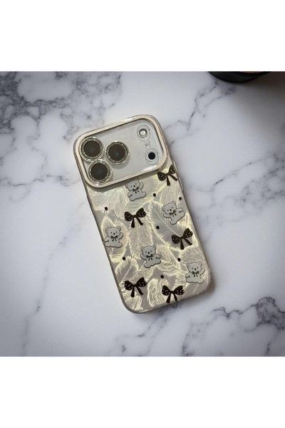 HYPERSOFT غطاء حماية فضي ثلاثي الأبعاد متوافق مع هاتف Iphone 14 Pro (6.1 بوصة...