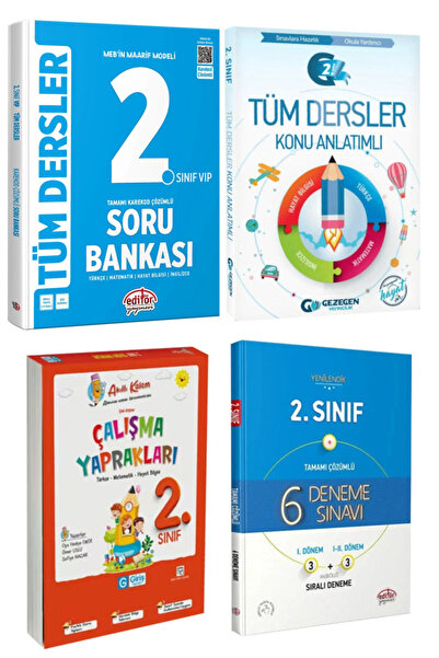Editör Yayınevi 2. Sınıf Tüm Dersler Soru Bankası+Konu Anlatımlı+Çalışma Yapr...
