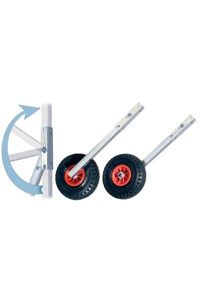 GFN Roți de tracțiune din oțel inoxidabil pentru bărci gonflabile, ax din oțel inoxidabil