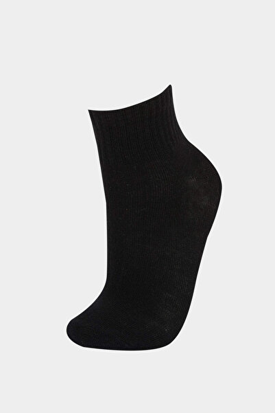 DeFacto C3657A8Bk21 Black Boys' 5-Piece Cotton Long Socks