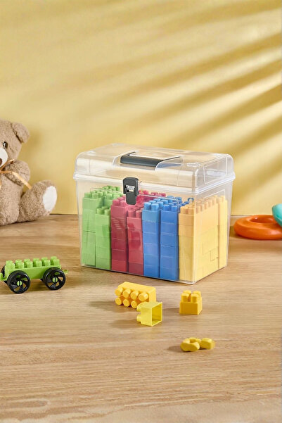 Entude Kilitli Şeffaf Büyük Boy Saklama Kutusu – Ayarlanabilir Bölmeli Hobi M...