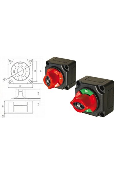 GFN Întrerupător de deconectare a bateriei auto – rotativ cu 2 poziții ON/OFF...